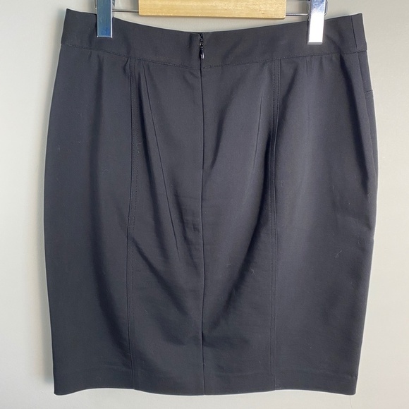 Alfani Women's Black Straight Skirt Mini Size 8 Zipper Pockets Pencil‎ Stretch - Picture 4 of 12